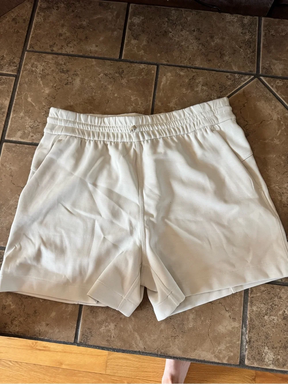 Women’s White Lululemon Softstreme Shorts